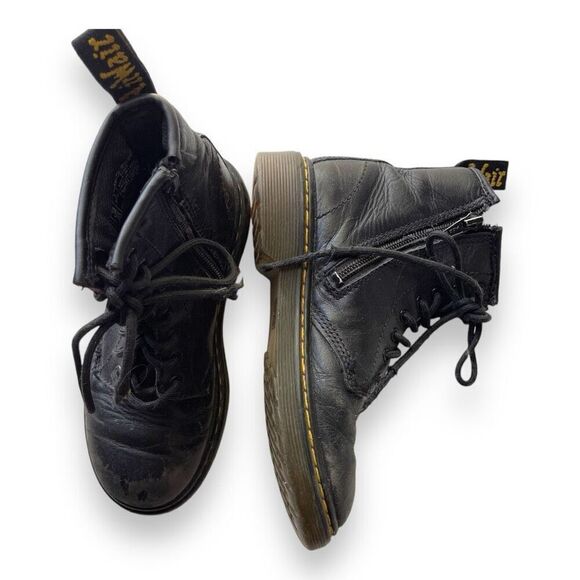 Dr. Martens GT 04X Airwair Lace Up Zipper Ankle Boots Black Size 1 - Picture 1 of 10